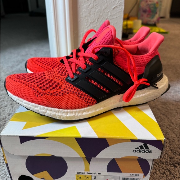 adidas Other - Adidas ultra boost 1.0 og solar red running shoes gym workout trail sz 8